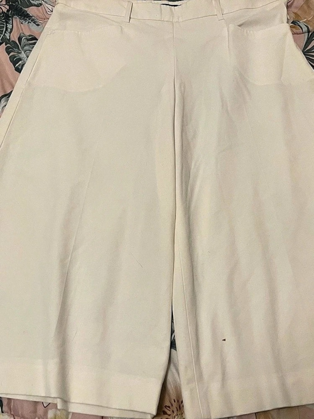 BCBGMAXAZRIA Wide Leg Pants in Cream Size 10